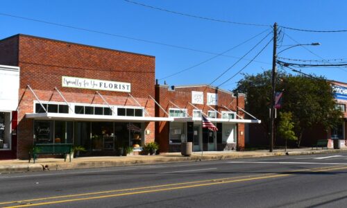 100 Block of East Pine St. looking north.